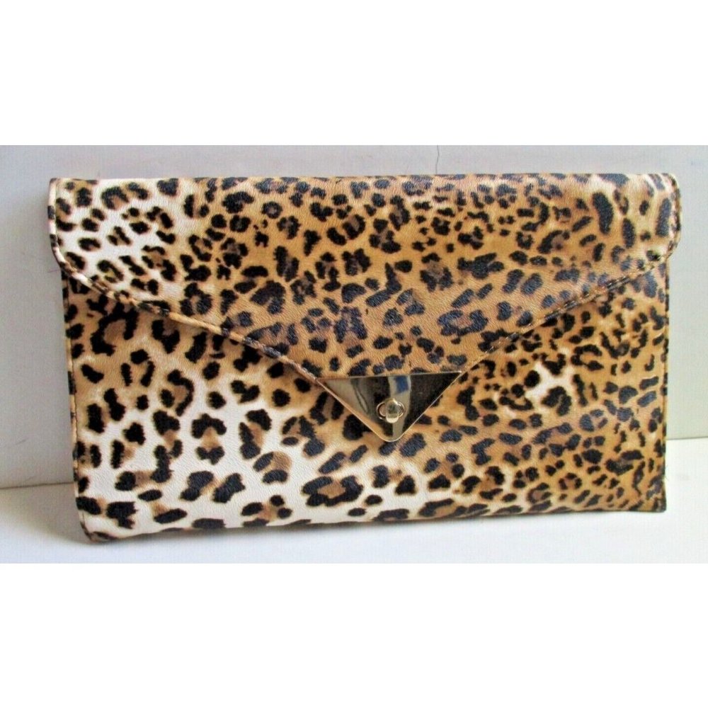 *RETRO Oversized Envelope On Trend Animal Print 2-Way Clutch Shoulder Bag
